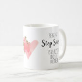 Mug Soeur moderne Step seulement cadeau floral bandeau (Devant droit)