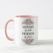 Mug Soeur par Ami de naissance par choix Citation (Gauche)