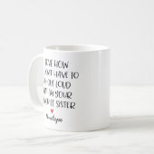 Mug Soeur préférée faite sur commande (Devant gauche)