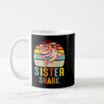 Mug Soeur Shark Vintage Retro Shark Lover Da de la mèr<br><div class="desc">Soeur Shark Vintage Retro Shark Lover Fête des mères</div>