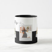 Mug Soeurs 3 Photo Collage Script Élégant Cadeau (Centre)