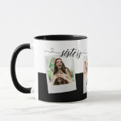 Mug Soeurs 3 Photo Collage Script Élégant Cadeau (Gauche)