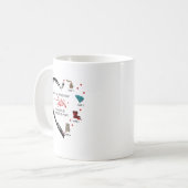 Mug Soeurs, Besties Seront Toujours Connectés Par Coeu (Devant gauche)
