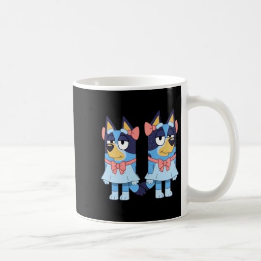 Mug Sœurs Blue Heeler en robes (Droite)