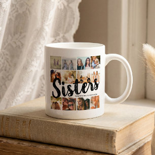 Mug SOEURS, Collage de photos et noms de frères
