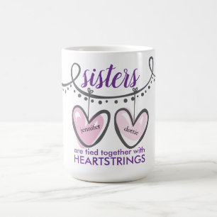 Mug Sœurs de la Saint-Valentin Cœur Liens Personnalisé