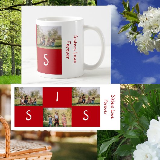 Mug Soeurs mignonnes Aimer pour toujours SIS 3 Photos 