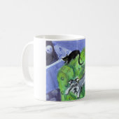 Mug Sofa de Schnauzer et de chat noir (Devant gauche)