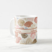 Mug Soft Coastal Seashell Beach Pattern (Devant gauche)