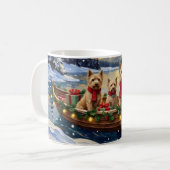 Mug Soft Coated Wheaten Terrier Christmas Boat Holiday (Devant gauche)