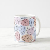 Mug Soft Hearts : Continuous Line Valentine's (Devant droit)