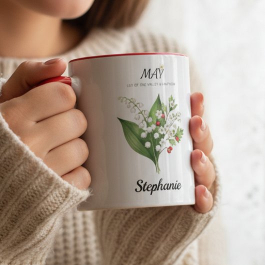 Mug Soft Lily of the Valley – May Birth Month