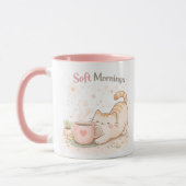 Mug Soft Morning Kawaii Cute Cat Coffee Sweet Pink (Gauche)