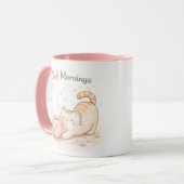 Mug Soft Morning Kawaii Cute Cat Coffee Sweet Pink (Devant gauche)