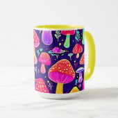Mug Soft Neon : Patch pour champignon de dessin (Devant droit)