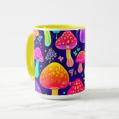 Mug Soft Neon : Patch pour champignon de dessin (Devant gauche)