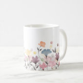 Mug Soft Pretty Watercolor Art Flowers (Devant droit)