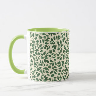Mug Soft Sage Green Botanical Leaf Foliage Pattern
