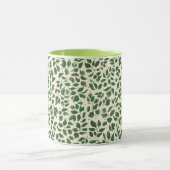 Mug Soft Sage Green Botanical Leaf Foliage Pattern (Centre)