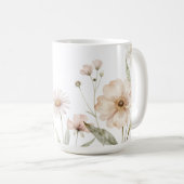Mug Soft Wildflower Border Watercolor Background (Devant droit)