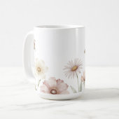 Mug Soft Wildflower Border Watercolor Background (Devant gauche)