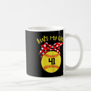 Mug Softball Chignon Décoiffé C'est Ma Fille #41 Maman
