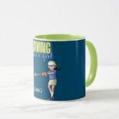 Mug Softball comme une fille (Devant droit)