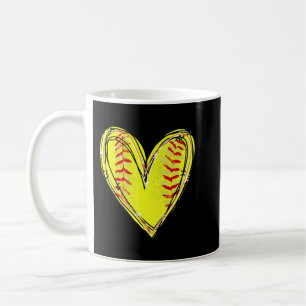 Mug Softball Heart Softball Jour Vêtements Softball