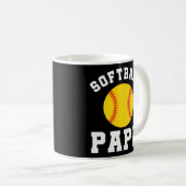Mug Softball Papa Grandpa Family Softball Team (Devant droit)