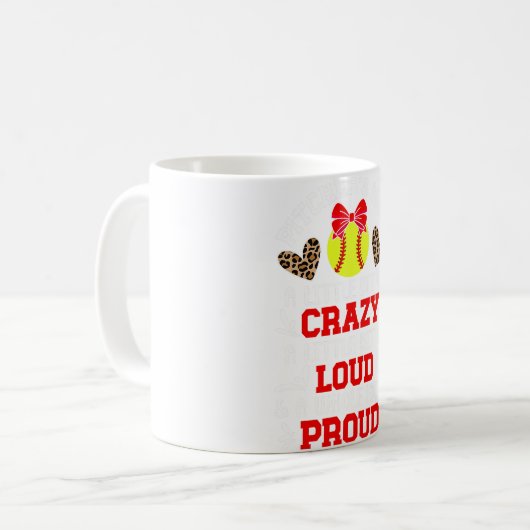 Mug Softball Pitcher Maman Fier Mama D'Un Pitch Softba (Devant gauche)