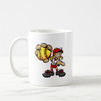 Mug Softball Player Mug- Cute But Dangerous