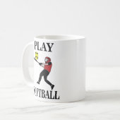 Mug Softball Player Play Softball (Devant gauche)