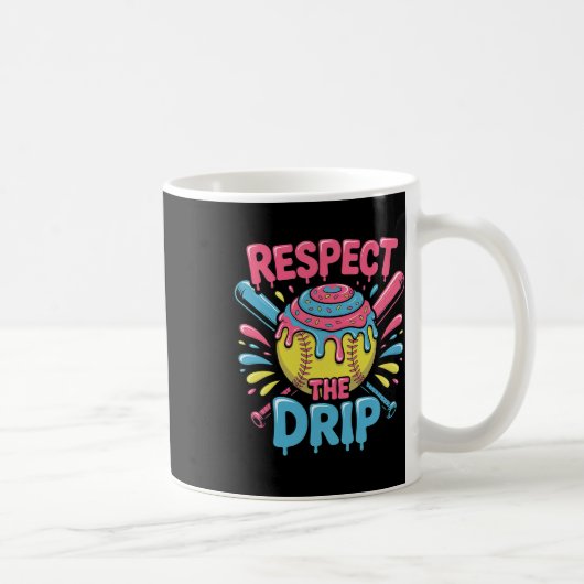 Mug Softball Respecte le Drip - Joueuse de Softball Mi (Droite)
