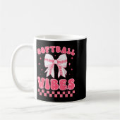 Mug Softball Vibes Softball Couqette Groovy Softball G (Gauche)