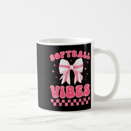 Mug Softball Vibes Softball Couqette Groovy Softball G (Droite)