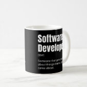 Mug Software Developer Funny Programmer Definition (Devant droit)