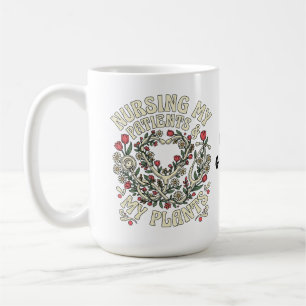 Mug Soigner Mes Patients & Mes Plantes Rétro Steth Fle