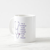 Mug Soins cardiaques Infirmière Coeur (Devant gauche)