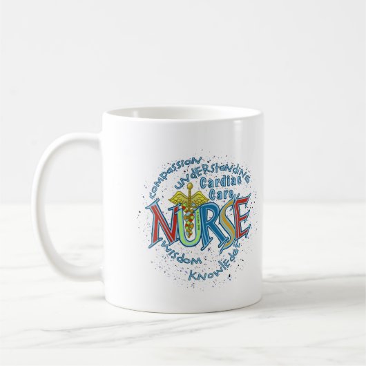 Mug Soins cardiaques Infirmière Motto (Gauche)