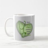 Mug Soins cardiaques verts infirmière (Gauche)