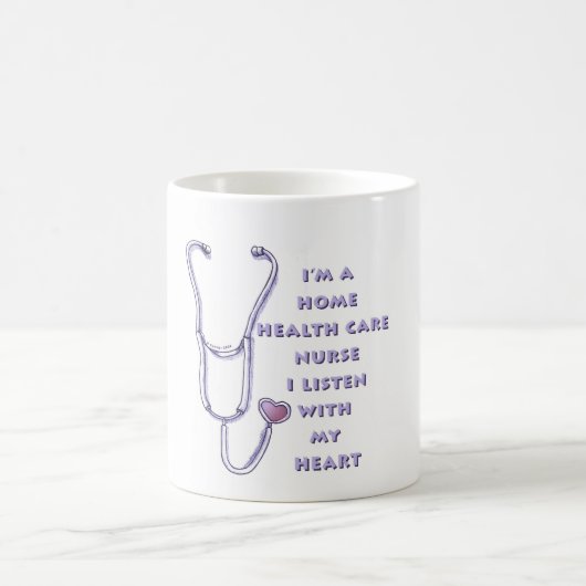 Mug Soins de santé à domicile Infirmière Coeur (Centre)