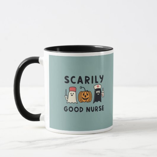 Mug Soins infirmiers - Classique Mignonne Halloween (Gauche)