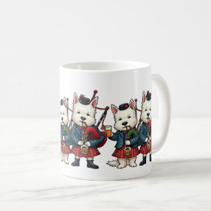 Mug Soirée Burns Terrier West Highland Cornemuseux