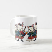 Mug Soirée Burns Terrier West Highland Cornemuseux (Devant gauche)