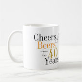 Mug Soirée d'anniversaire 40e Soirée au minimum de biè (Gauche)