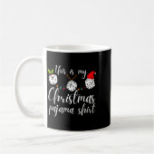 Mug Soirée de jeu de dés en pyjama de Noël Bunco (Gauche)
