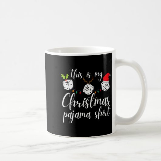 Mug Soirée de jeu de dés en pyjama de Noël Bunco (Droite)