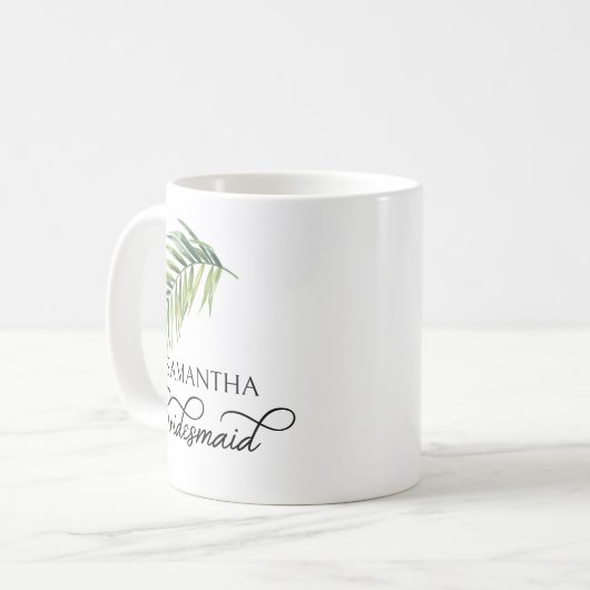 Mug Soirée de mariée Palm Leaf (Devant gauche)