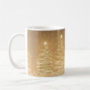 Mug Soirée de Noël Élégante Étincelante Arbres étincel
