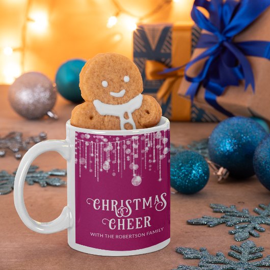 Mug Soirée de Noël rose